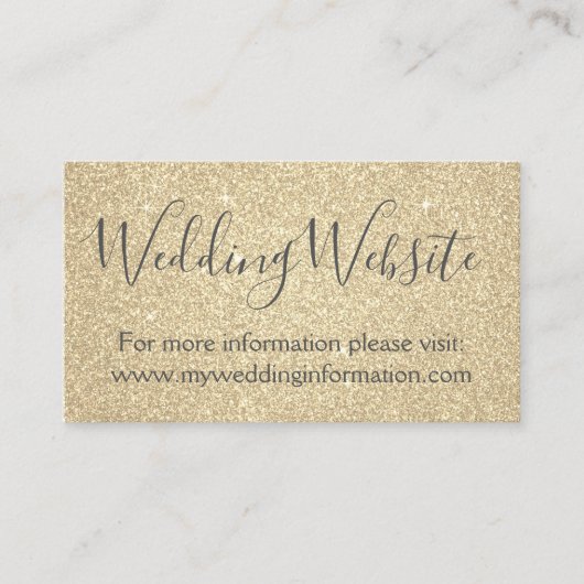 Gouden Glitter en Sparkle Eenvoudige Zaken Informatiekaartje (Voorkant)