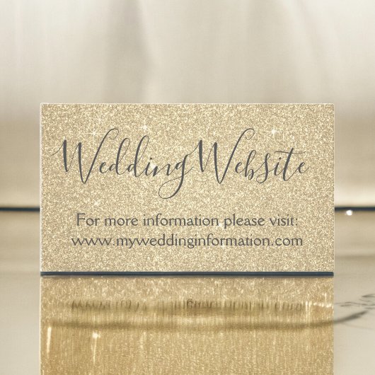 Gouden Glitter en Sparkle Eenvoudige Zaken Informatiekaartje