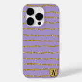 Gouden Glitter en Violet Telefoon Case (Achterkant)