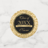 Gouden glitter en witte vonken confetti (Kleine voorkant)