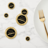 Gouden glitter en witte vonken confetti (Groep)