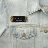 Gouden Glitter en Zwart Naamplaatje (In situ)