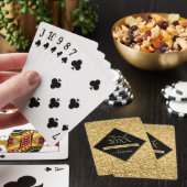 Gouden glitter en zwarte vierkanten pokerkaarten (Insitu)