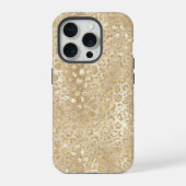 Gouden Glitter Fancy Cheetah Pattern iPhone Hoesje (Achterkant)