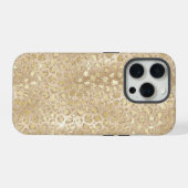 Gouden Glitter Fancy Cheetah Pattern iPhone Hoesje (Achterkant horizontaal)
