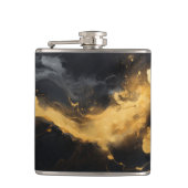 Gouden Glitter Faux Folie Marmer Heupfles (Voorkant)