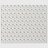 Gouden Glitter Feestelijke Kerstmis Sneeuwvlok met Cadeaupapier (Vlak)