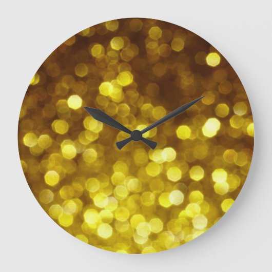 Gouden glitter: feestelijke kersttextuur. grote klok (Voorkant)