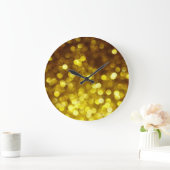 Gouden glitter: feestelijke kersttextuur. grote klok (Huis)