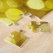 Gouden glitter: feestelijke kersttextuur. legpuzzel (Zijkant)