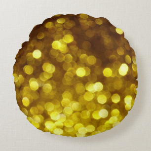 Gouden glitter: feestelijke kersttextuur. rond kussen