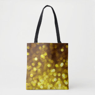 Gouden glitter: feestelijke kersttextuur. tote bag