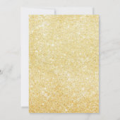 Gouden Glitter Floral Surprise 100ste Verjaardag Kaart (Achterkant)