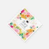 Gouden glitter florale botanische klasse van afstu servet (Hoek)