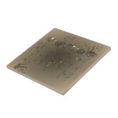 Gouden Glitter Flowers Keramische Tegel Tegeltje (Zijkant)