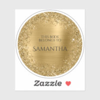 Gouden Glitter Folie Dit Boek Behoort Aan Cirkel