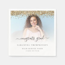 Gouden Glitter Foto 2024 Gefeliciteerd Afstuderen