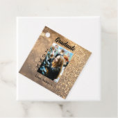 Gouden glitter foto afstuderen voeg naam klasse te bedankjes labels (In situ)