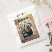 Gouden glitter foto afstuderen voeg naam klasse te bedankzakje (Gezegeld)