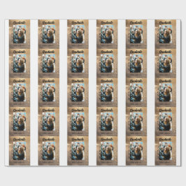 Gouden glitter foto afstuderen voeg naam klasse te cadeaupapier