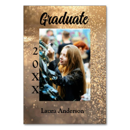 Gouden glitter foto afstuderen voeg naam klasse te kaart