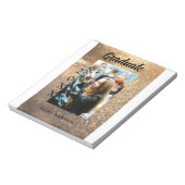 Gouden glitter foto afstuderen voeg naam klasse te notitieblok (Linkerzijde)