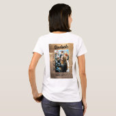 Gouden glitter foto afstuderen voeg naam klasse te t-shirt (Achterkant volledig)