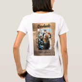 Gouden glitter foto afstuderen voeg naam klasse te t-shirt (Achterkant)