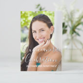 Gouden Glitter foto - Quinceanera viering Kaart (Staand voorkant)