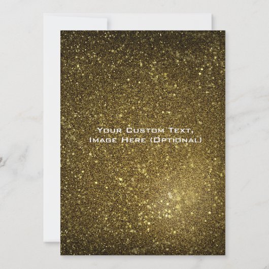 Gouden Glitter Foto Save the Dates - Bling Stijl Save The Date (Achterkant)
