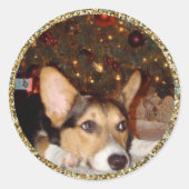 Gouden Glitter Foto Sticker (Voorkant)