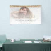 Gouden Glitter Fotoscript 2024 Afstuderen Banner (Beurs)