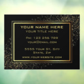 Gouden Glitter Frame Gouden Tekst Zwart Profession Raamsticker (Vel 3)