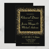 Gouden Glitter Frame - Oefendiner Kaart (Voorkant / Achterkant)