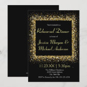 Gouden Glitter Frame - Oefendiner Kaart (Voorkant / Achterkant)
