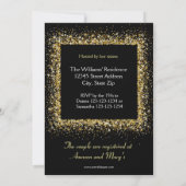 Gouden Glitter Frame - Trouwfeest van koppels Kaart (Achterkant)