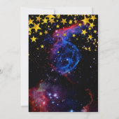 Gouden Glitter Galaxy Stars Verjaardagsfeest Kaart (Achterkant)