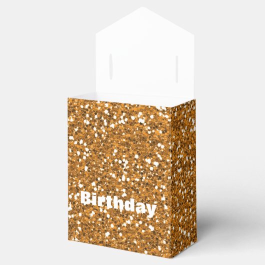 Gouden Glitter Gedrukt Partij Favor Box elke geleg Bedankdoosjes (Geopend)