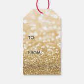 Gouden Glitter Gefeliciteerd Cadeaulabel (Achterkant)