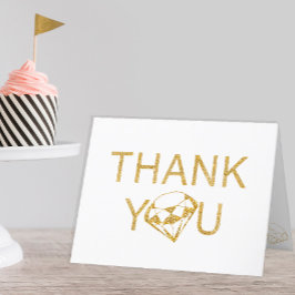 Gouden Glitter Gem Verjaardag Bedankt Card voor Me