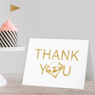 Gouden Glitter Gem Verjaardag Bedankt Card voor Me