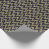Gouden Glitter Geometrisch Patroon Zwart Cadeaupapier (Hoek)