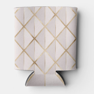 Gouden glitter, geometrisch ruitpatroon. blikjeskoeler