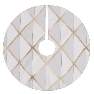 Gouden glitter, geometrisch ruitpatroon. kerstboom rok