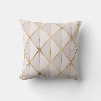 Gouden glitter, geometrisch ruitpatroon. kussen