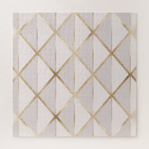 Gouden glitter, geometrisch ruitpatroon. legpuzzel