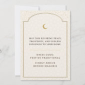 Gouden Glitter Geometrische Eid Al-Fitr Viering Kaart (Achterkant)