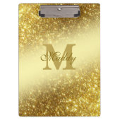 Gouden glitter gepersonaliseerd klembord (Voorkant)