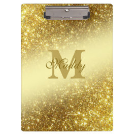 Gouden glitter gepersonaliseerd klembord