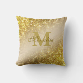 Gouden glitter gepersonaliseerd kussen